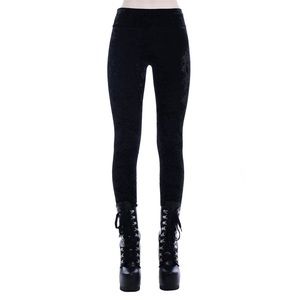 Black Velvet Leggings by ✨KILLSTAR✨